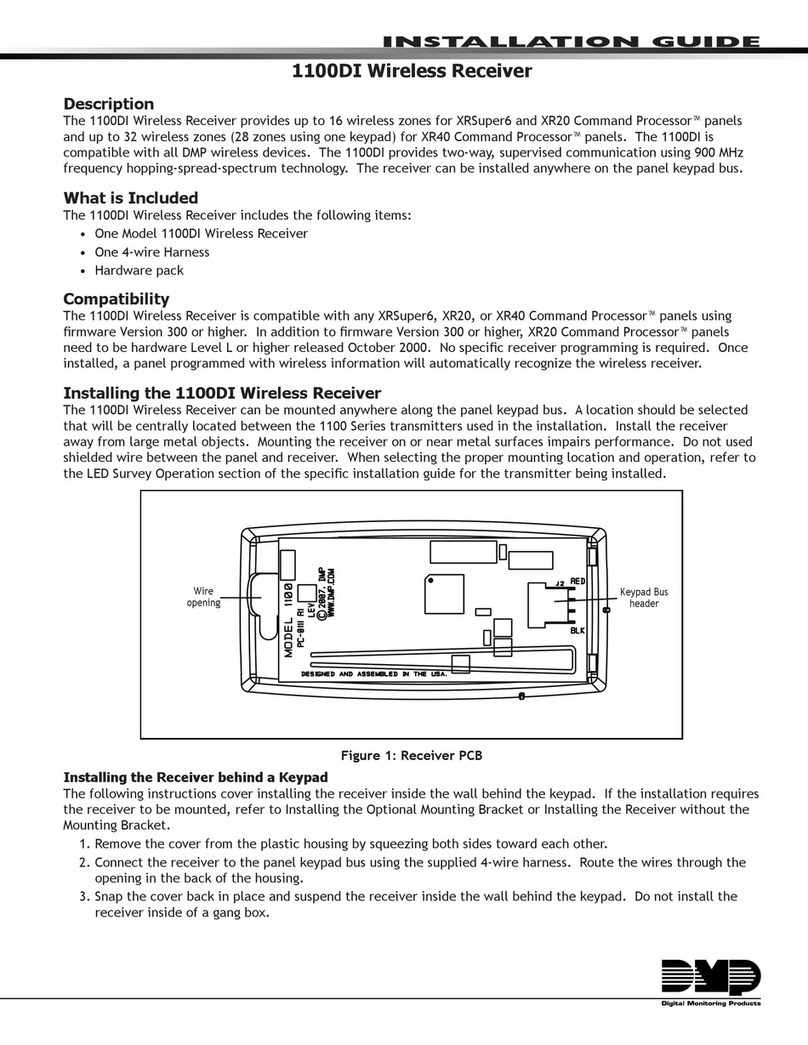 Digital Monitoring Products 1100DI installation guide