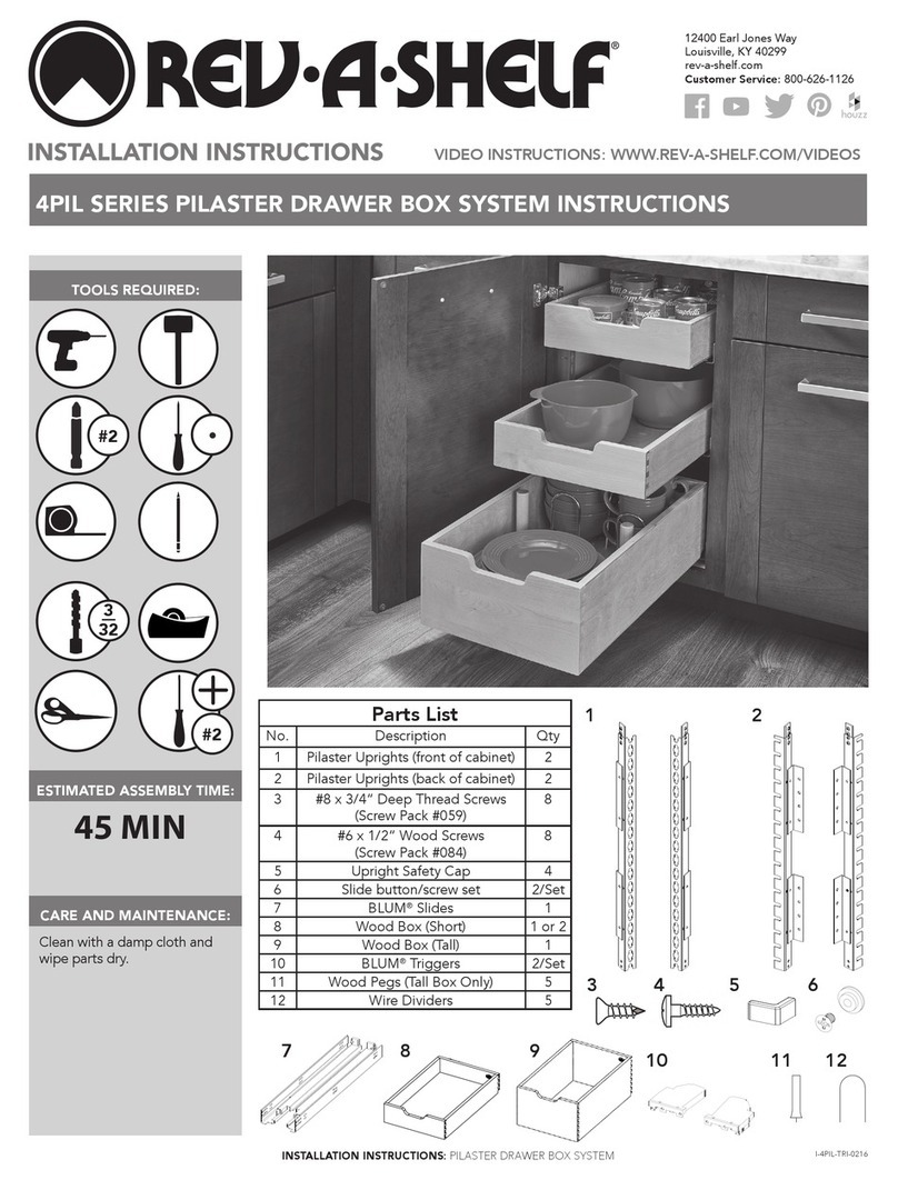 Rev-A-Shelf 4PIL-TRI-0216 User manual