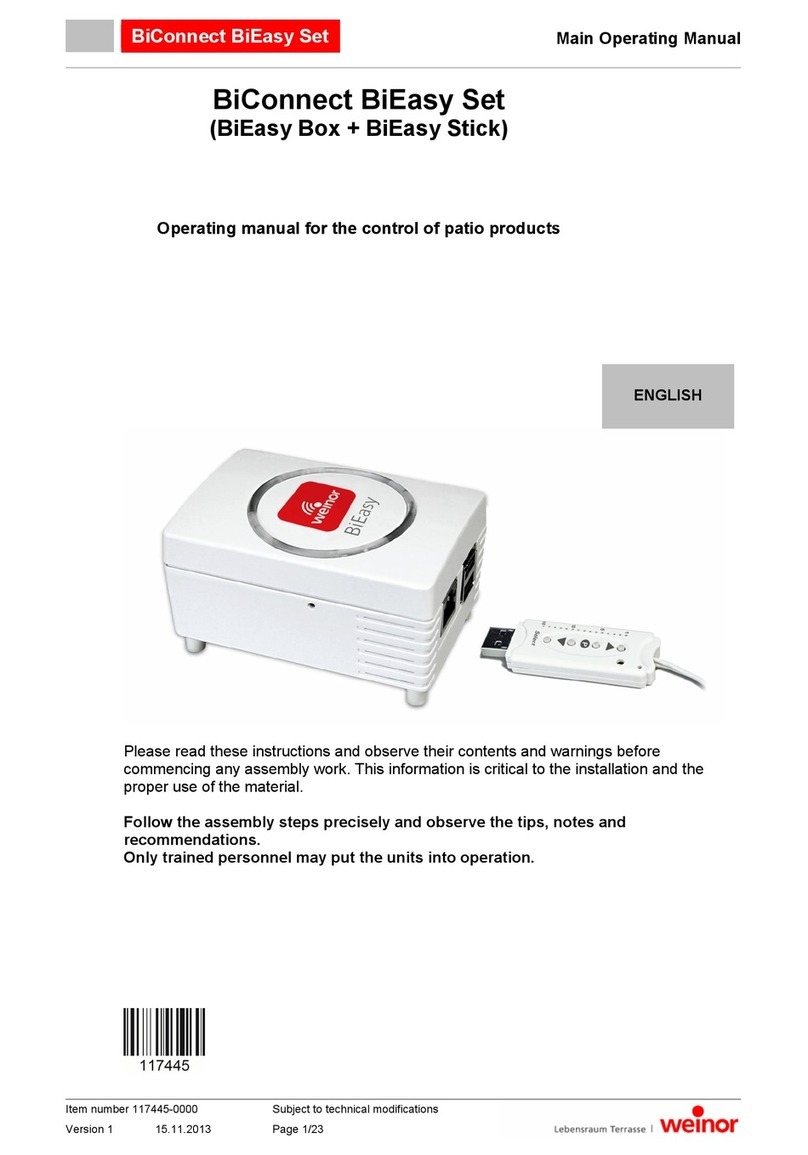 weinor BiEasy 1M operating manual
