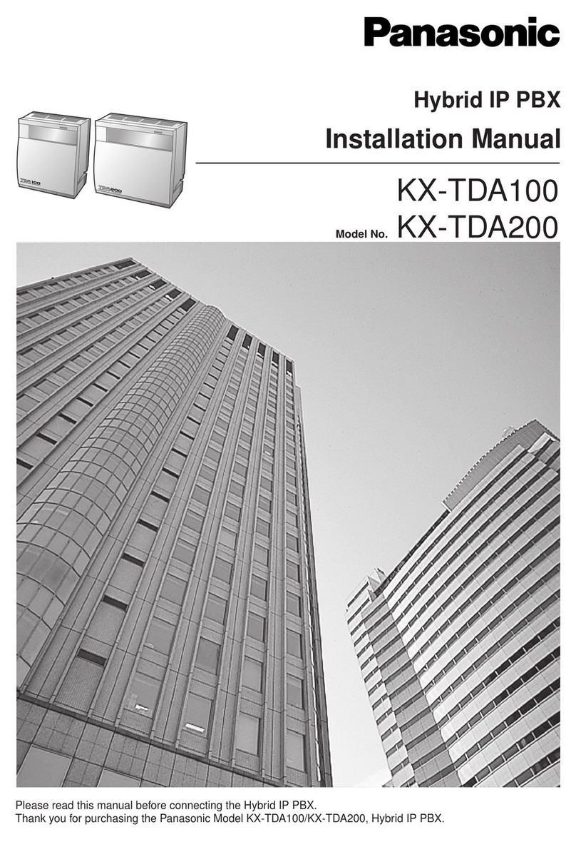 Panasonic HYBRID IP-PBX KX-TDA100 User manual