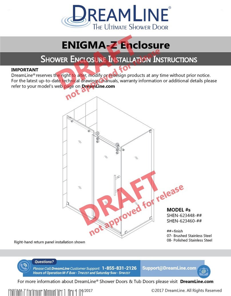Dreamline ENIGMA-Z SHEN-623448-## installation instructions Dreamline ENIGMA-Z SHEN-623448-## installation instructions