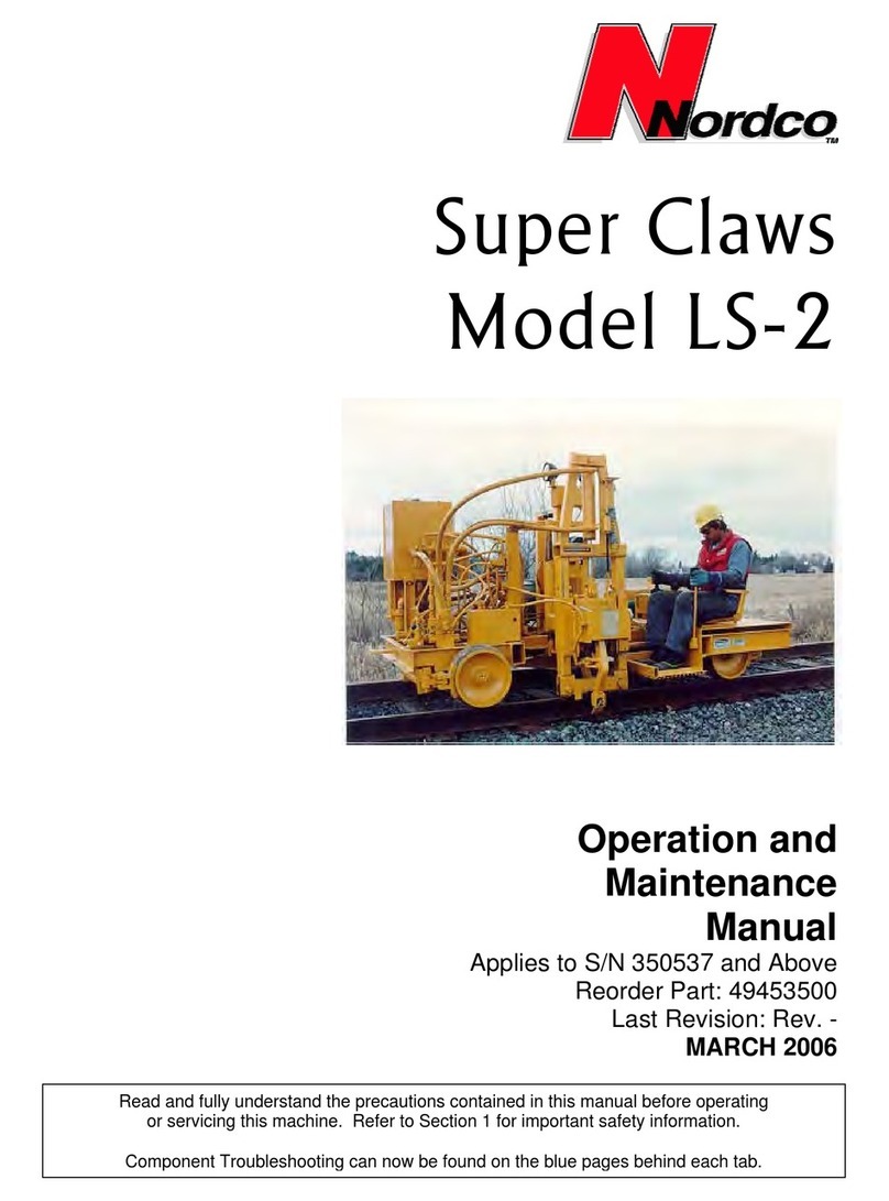 Nordco Super Claws LS-2 Operation and maintenance manual Nordco Super Claws LS-2 Operation and maintenance manual