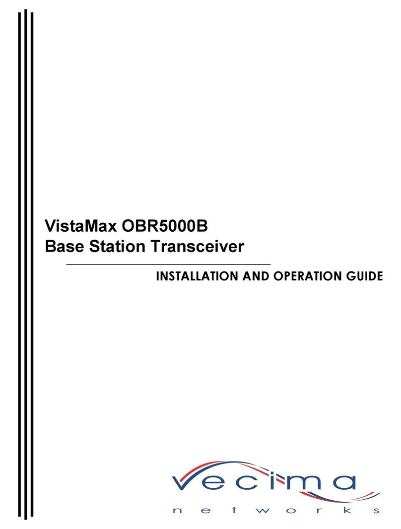 Vecima Networks VistaMax OBR5000B Installation and operation guide