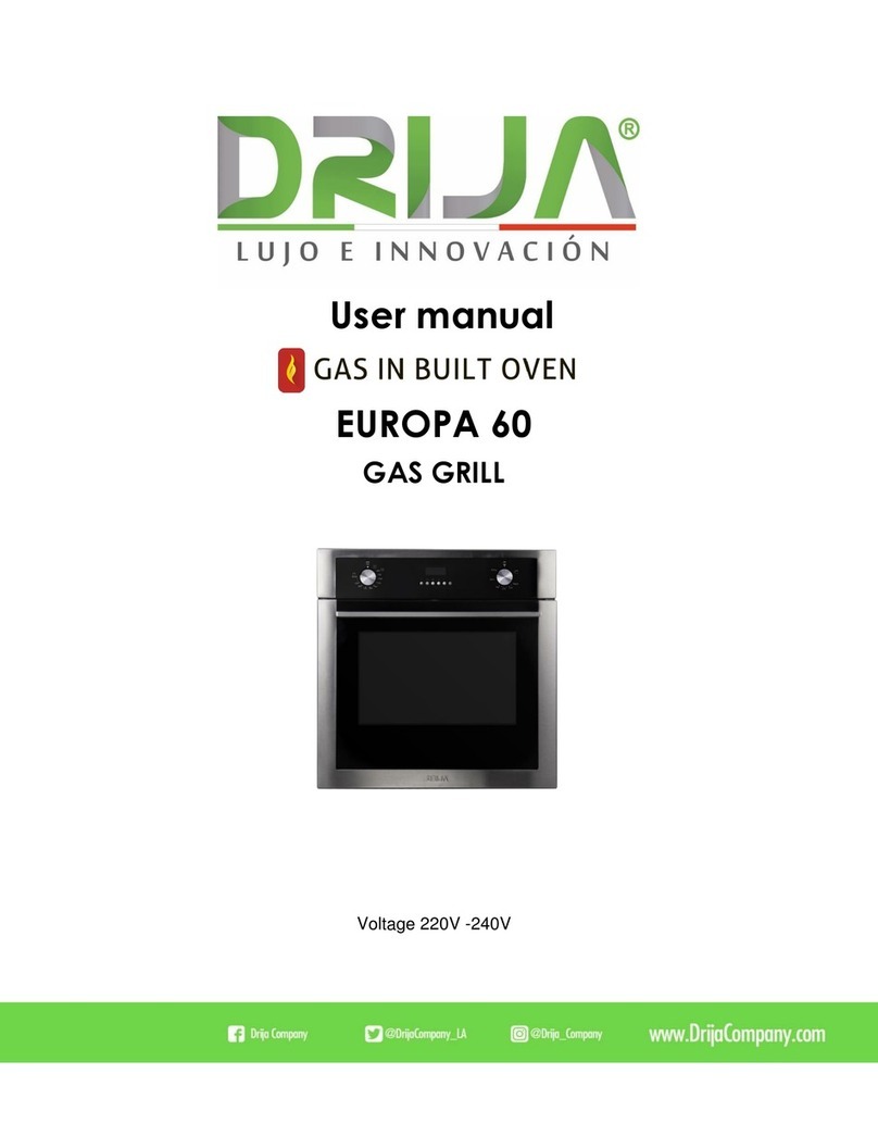 Drija EUROPA 60 GAS GRILL user manual