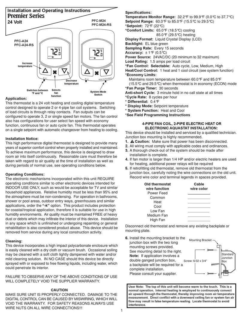 PSG PFC-M24 Installation and operating instructions