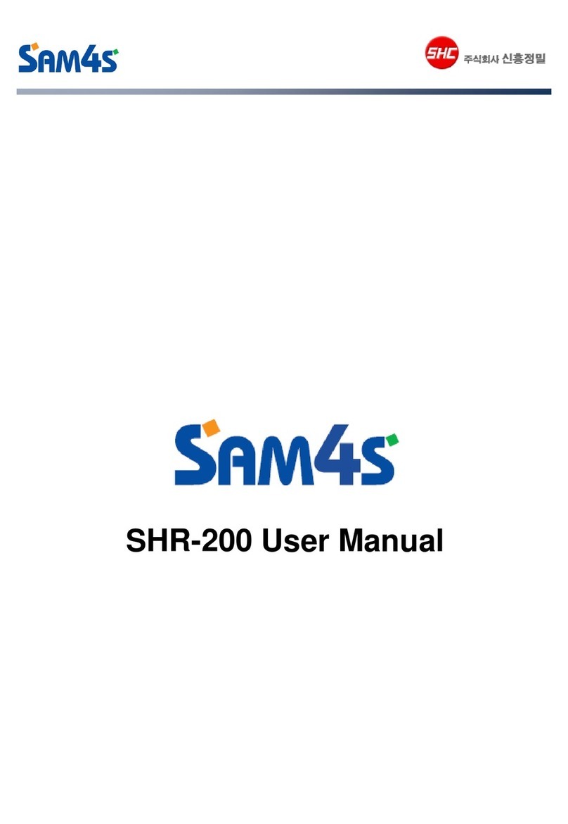 Sam4s SHR-200 user manual