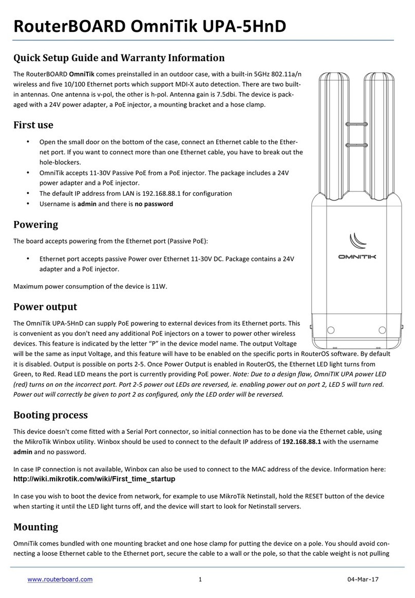 RouterBOARD OmniTik UPA-5HnD User manual