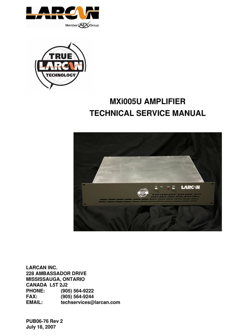 Larcan MXi005U Technical & service manual