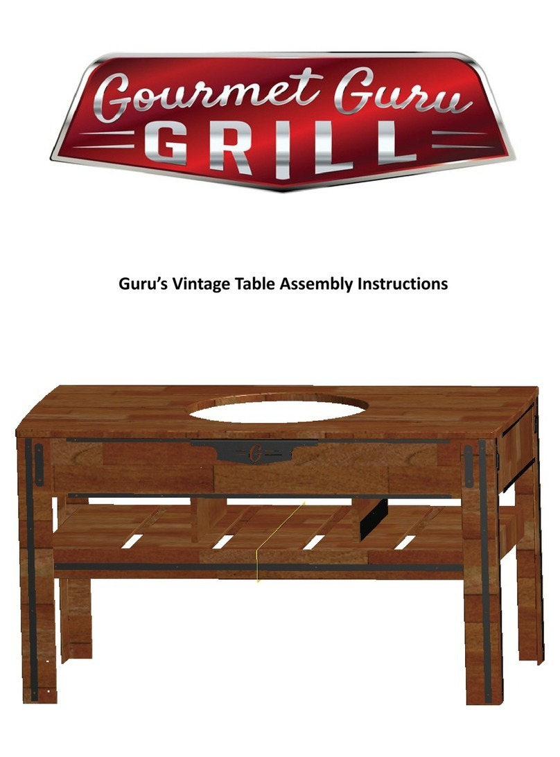 Gourmet Guru Grill Guru Vintage Table Assembly instructions