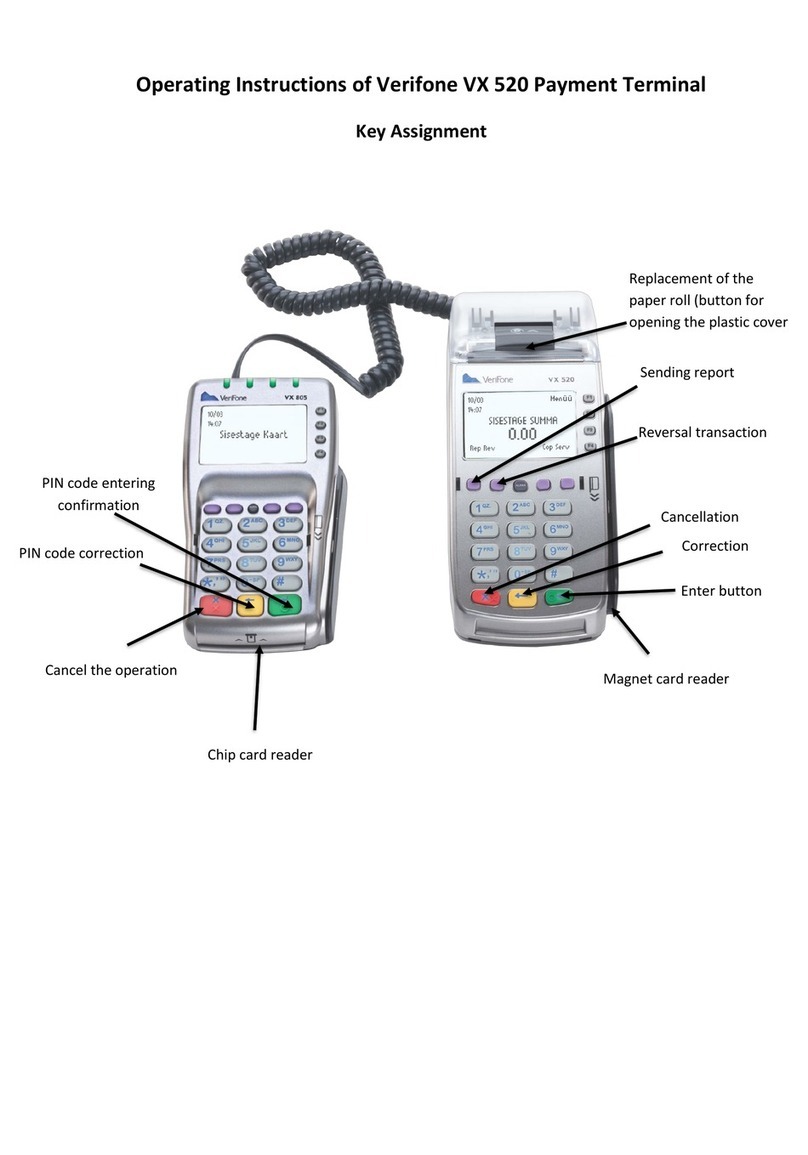 VeriFone Vx-520 Series APACS 40 operating instructions
