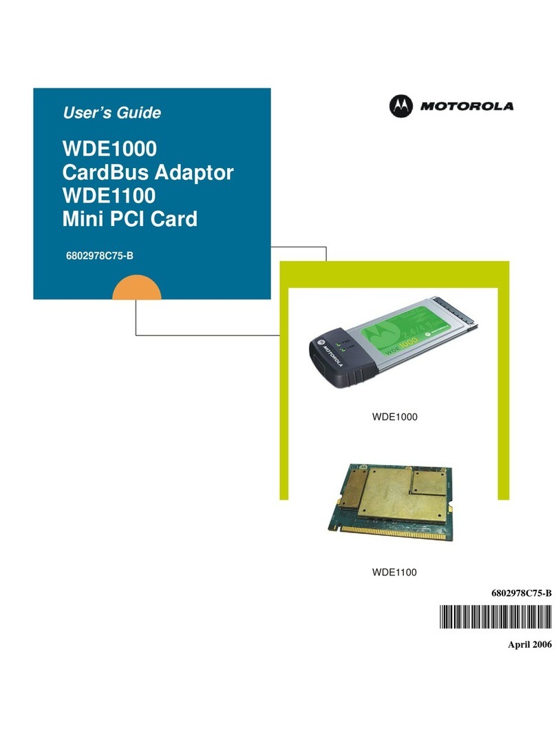 Motorola WDE1000 user guide