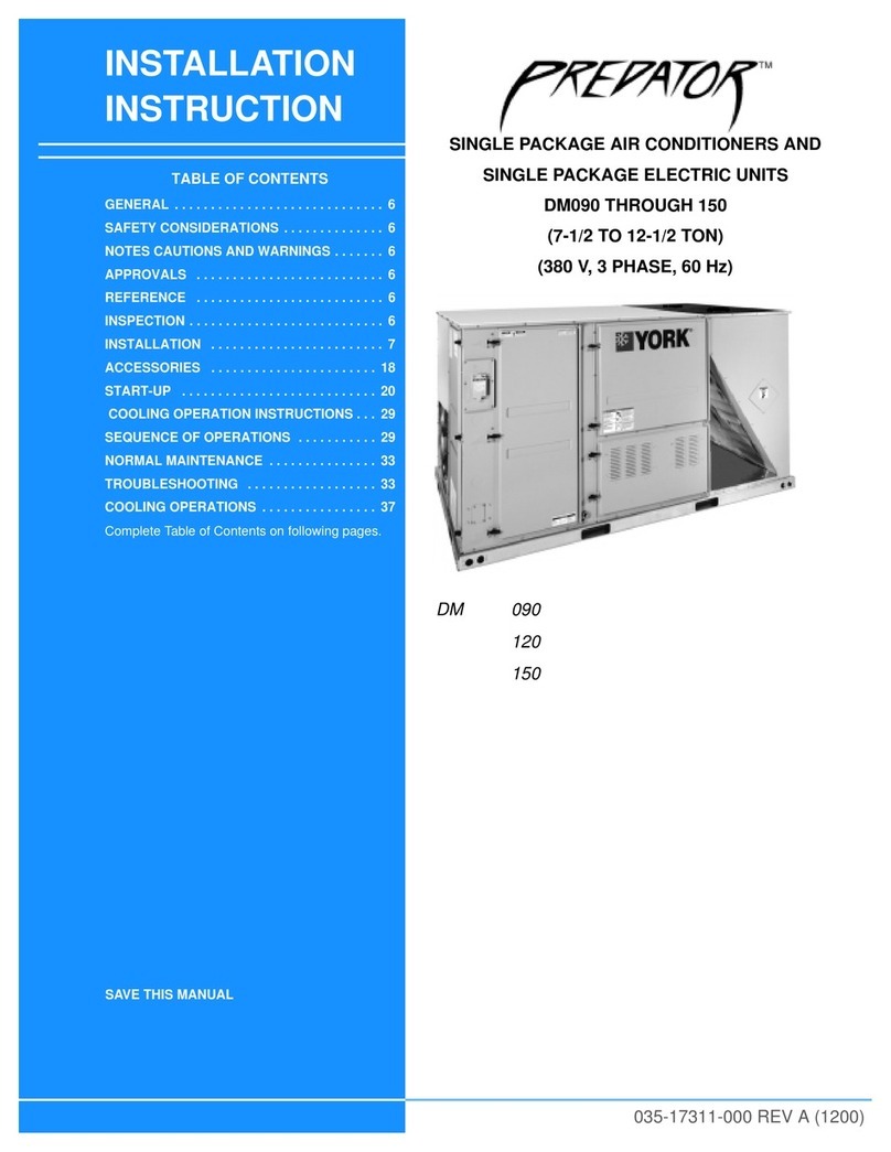 York PREDATOR DM 090 User manual