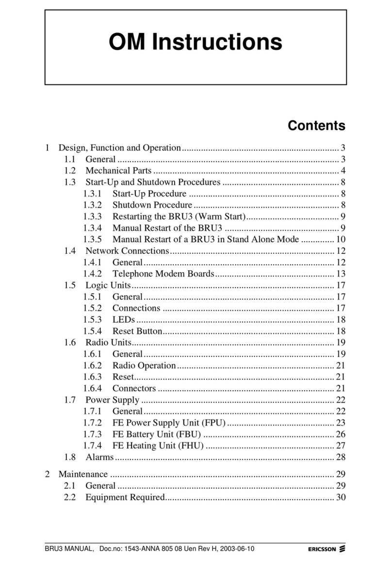 Ericsson MOBITEX BRU3 User manual
