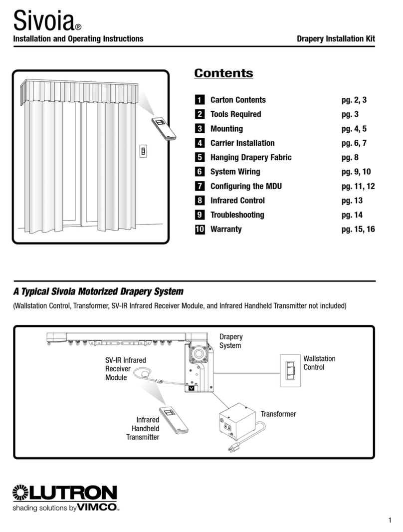 Lutron Electronics SIVOIA User manual Lutron Electronics SIVOIA User manual