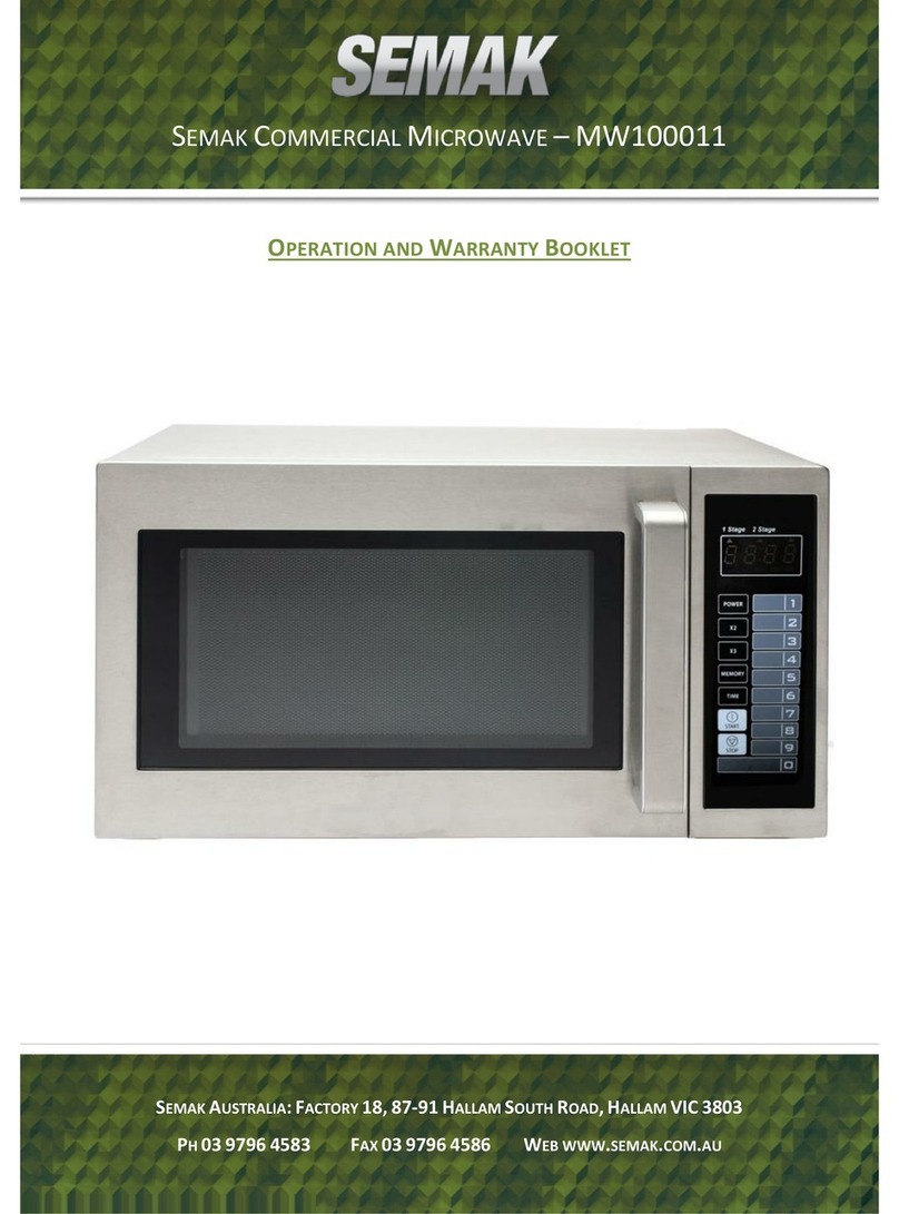 SEMAK MW100011 Operation and warranty booklet