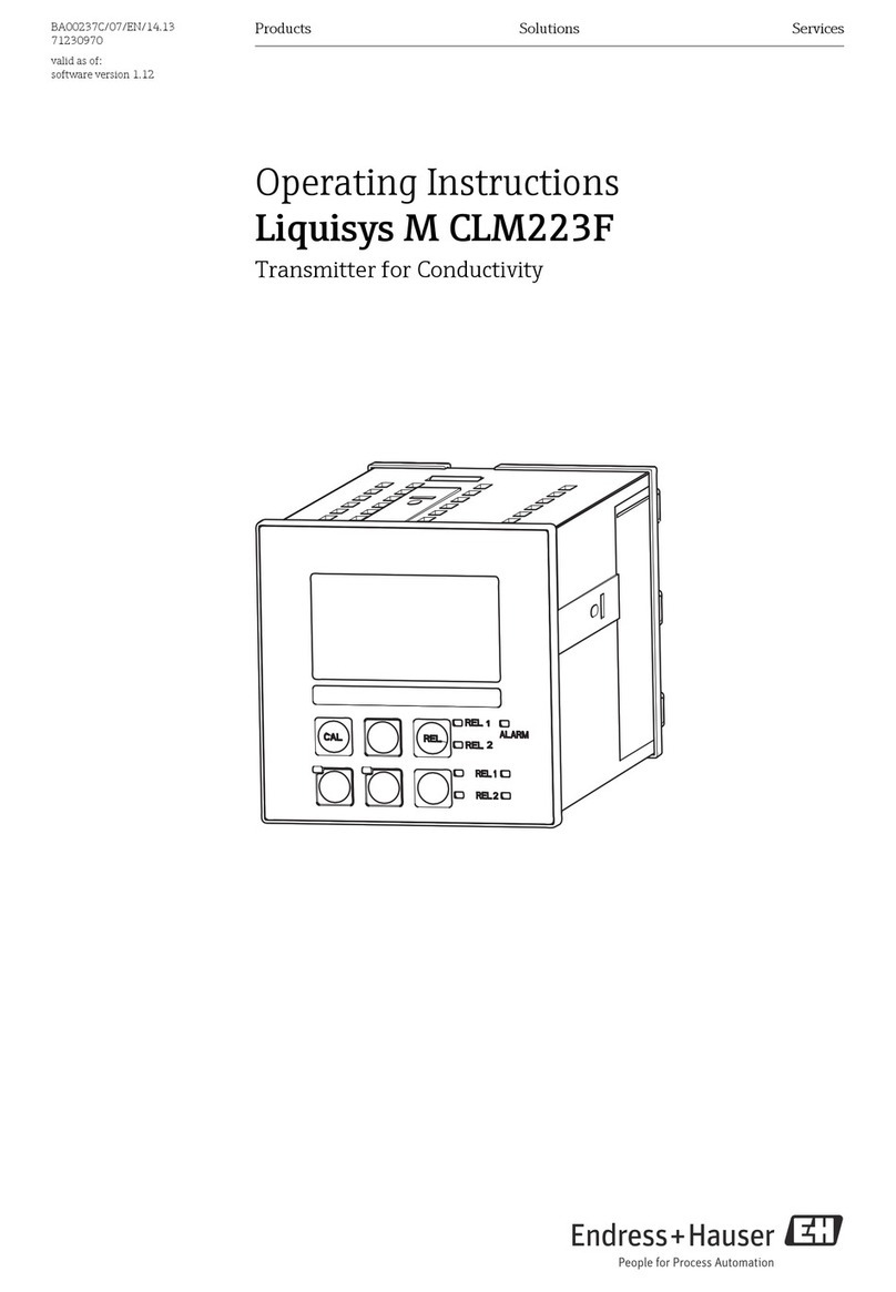 Endress+Hauser Liquisys M CLM223F operating instructions