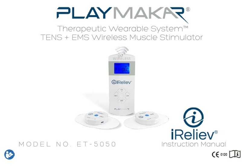iReliev PlayMakar Therapeutic Wearable System... instruction manual