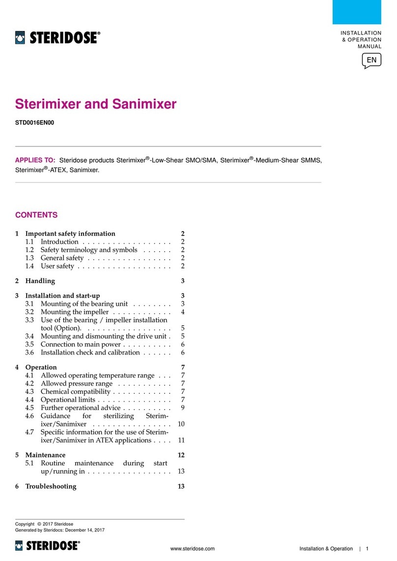 Steridose Sterimixer-Low-Shear SMO Installation & operation manual