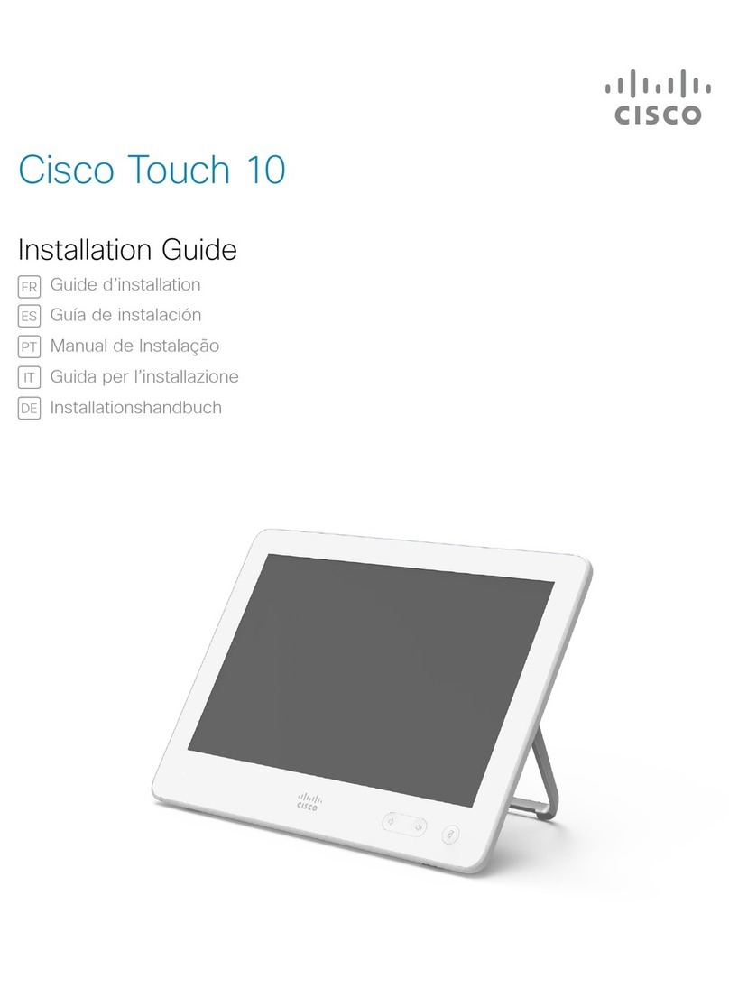Cisco TelePresence Touch 10 User manual Cisco TelePresence Touch 10 User manual