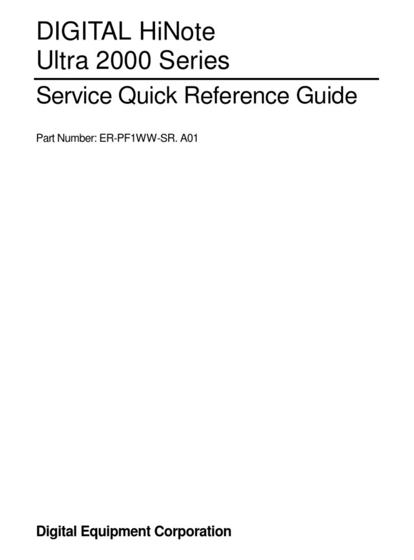 DEC GTX5166M Service quick reference guide