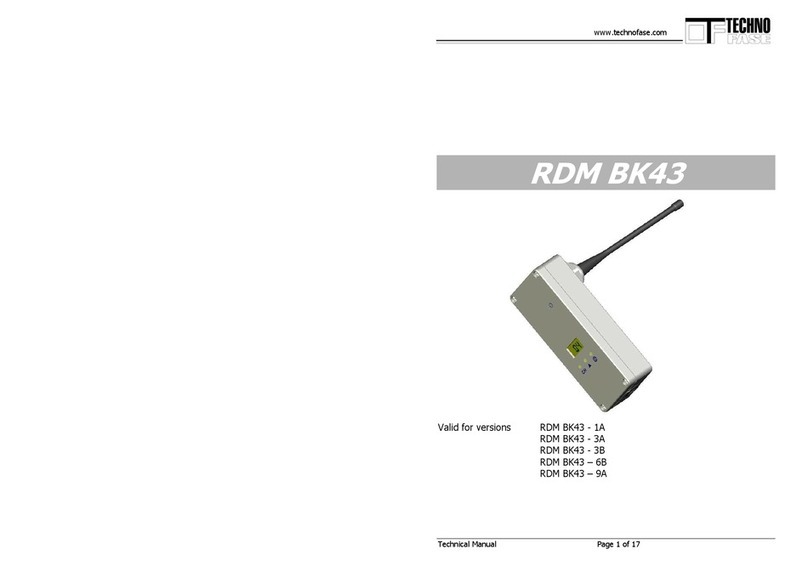 TECHNOFASE RDM BK43-1A User manual
