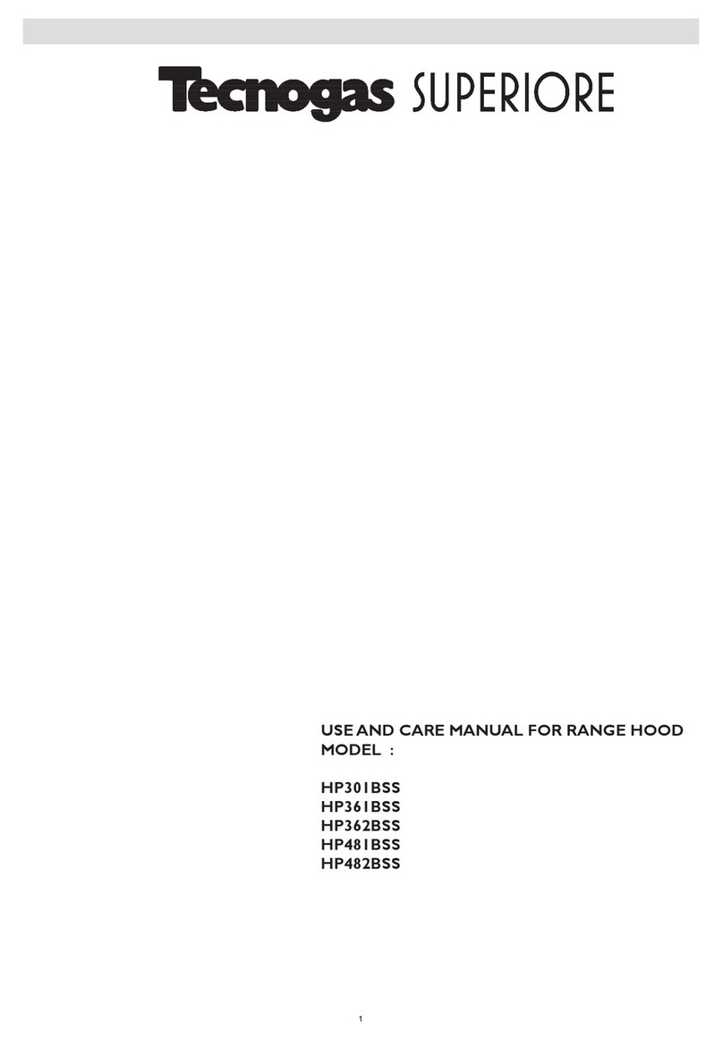 Tecnogas superiore HP301BSS User manual
