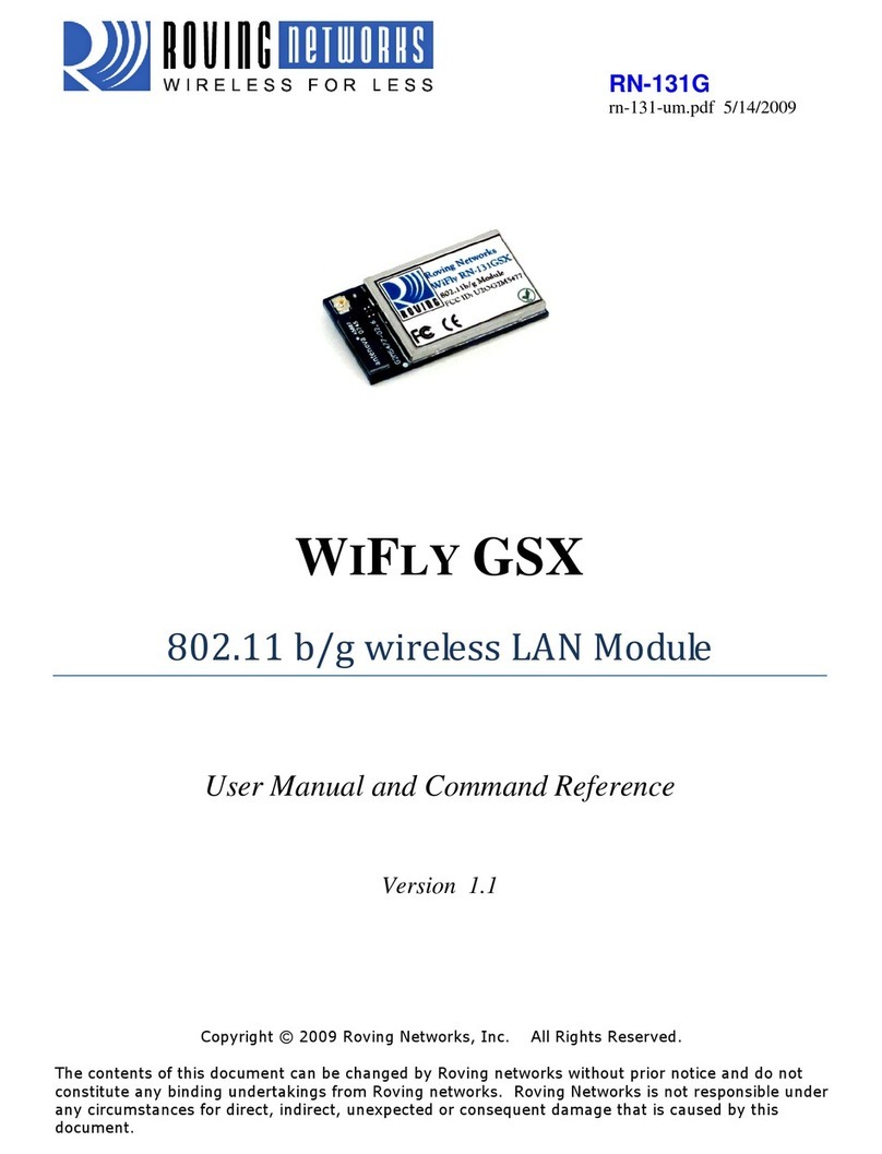 Roving Networks WiFly RN-131GSX User manual and command reference