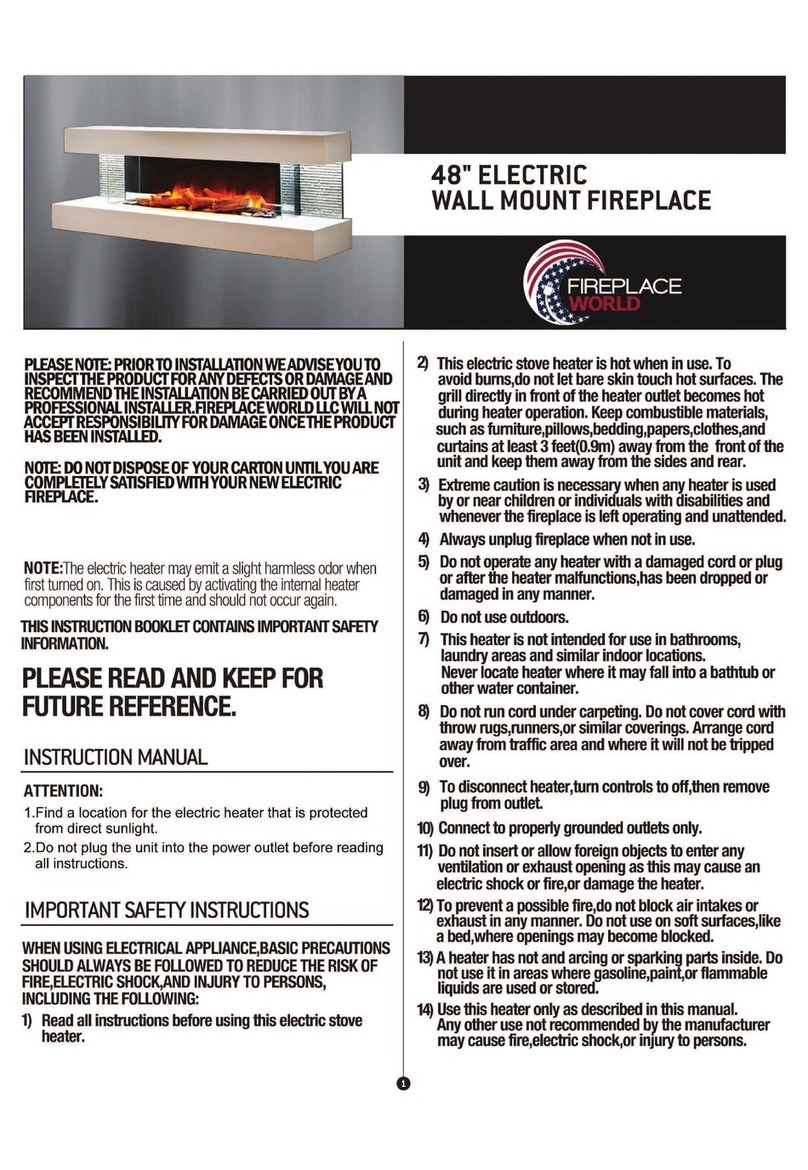 Fireplace World Miami Curve instruction manual