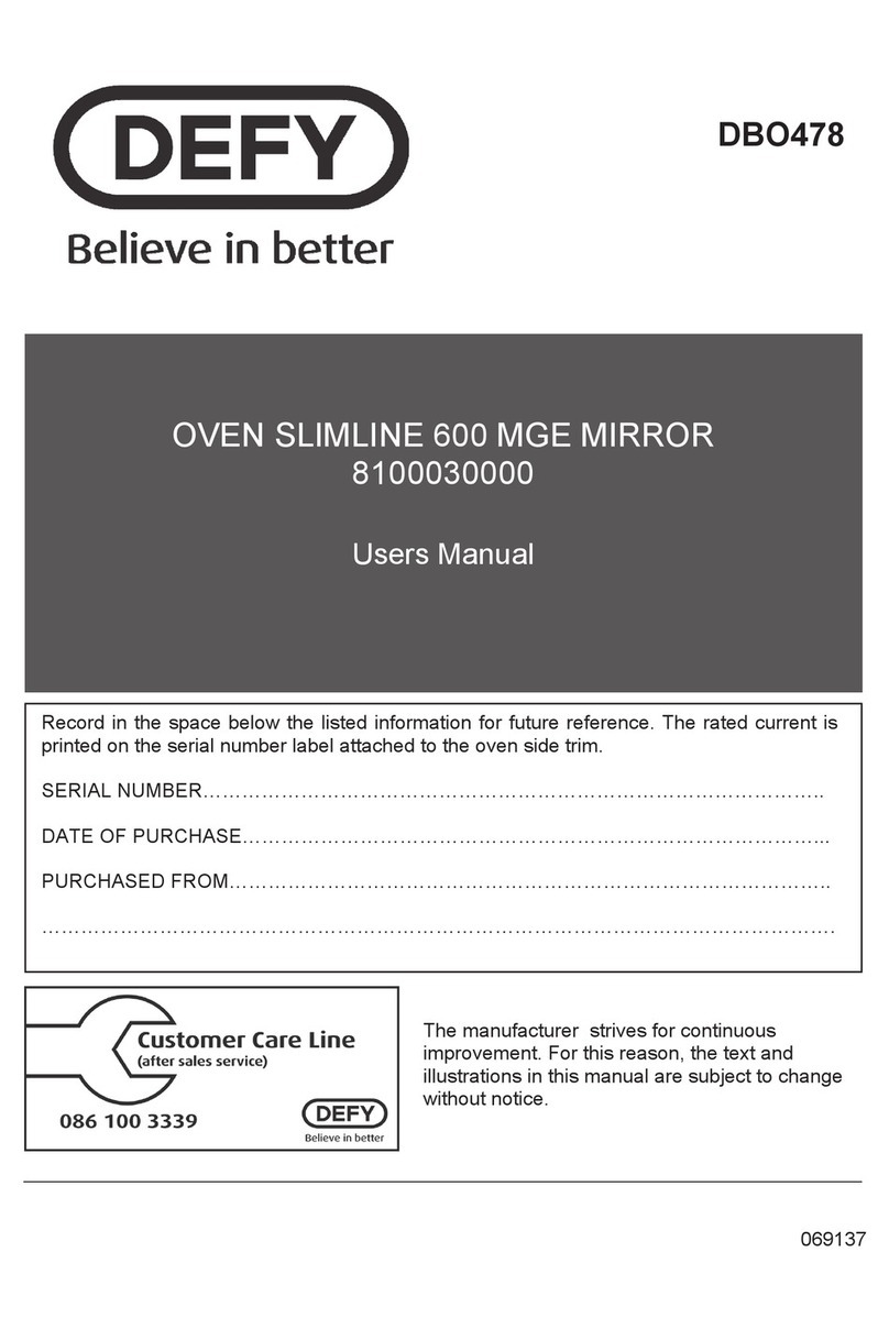 Defy DBO478 User manual