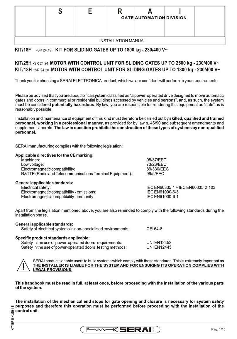 Serai KIT/18F User manual