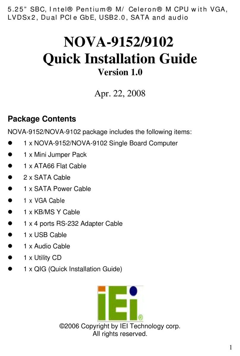 IEI Technology NOVA-9152 User manual IEI Technology NOVA-9152 User manual