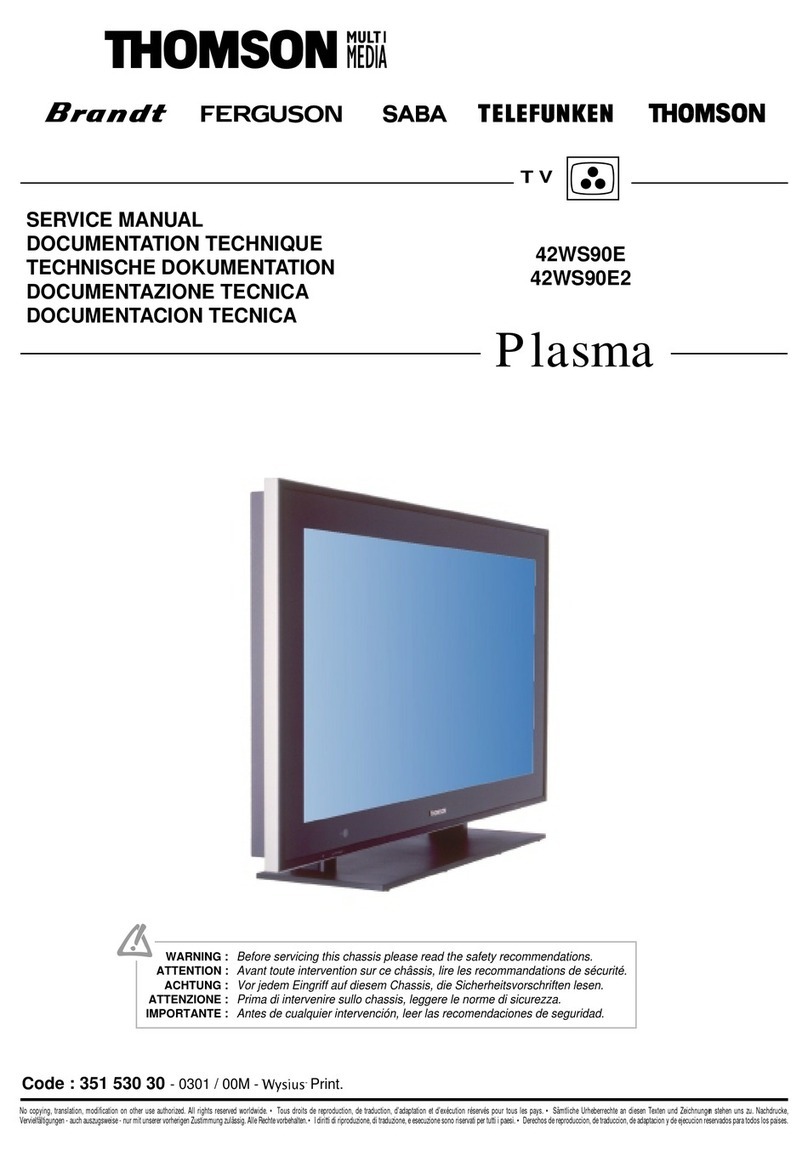 THOMSON 42WS90E Service manual