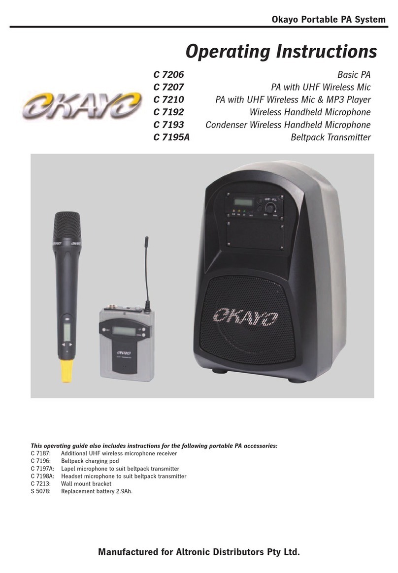 Okayo C 7206 operating instructions