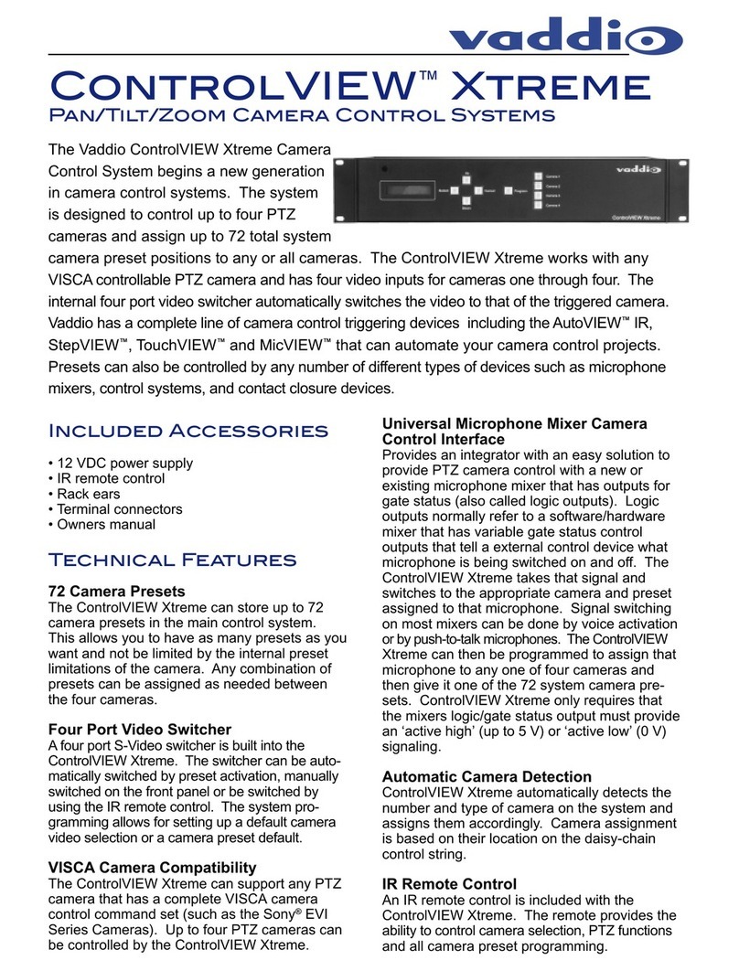 VADDIO ControlVIEW Xtreme manual
