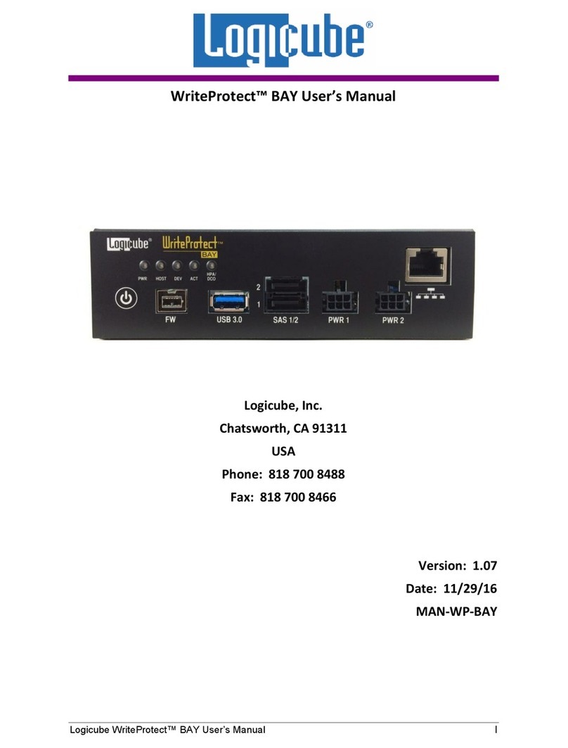 Logicube WriteProtect BAY User manual