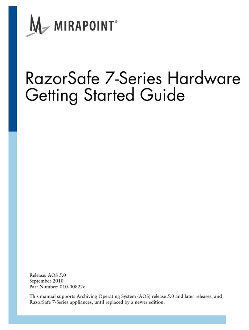 Mirapoint RazorSafe 170 Getting started guide