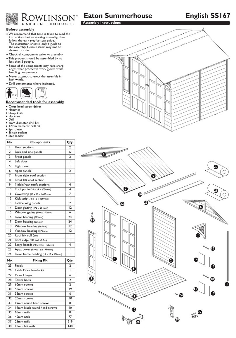 Rowlinson Eaton Summerhouse Assembly instructions