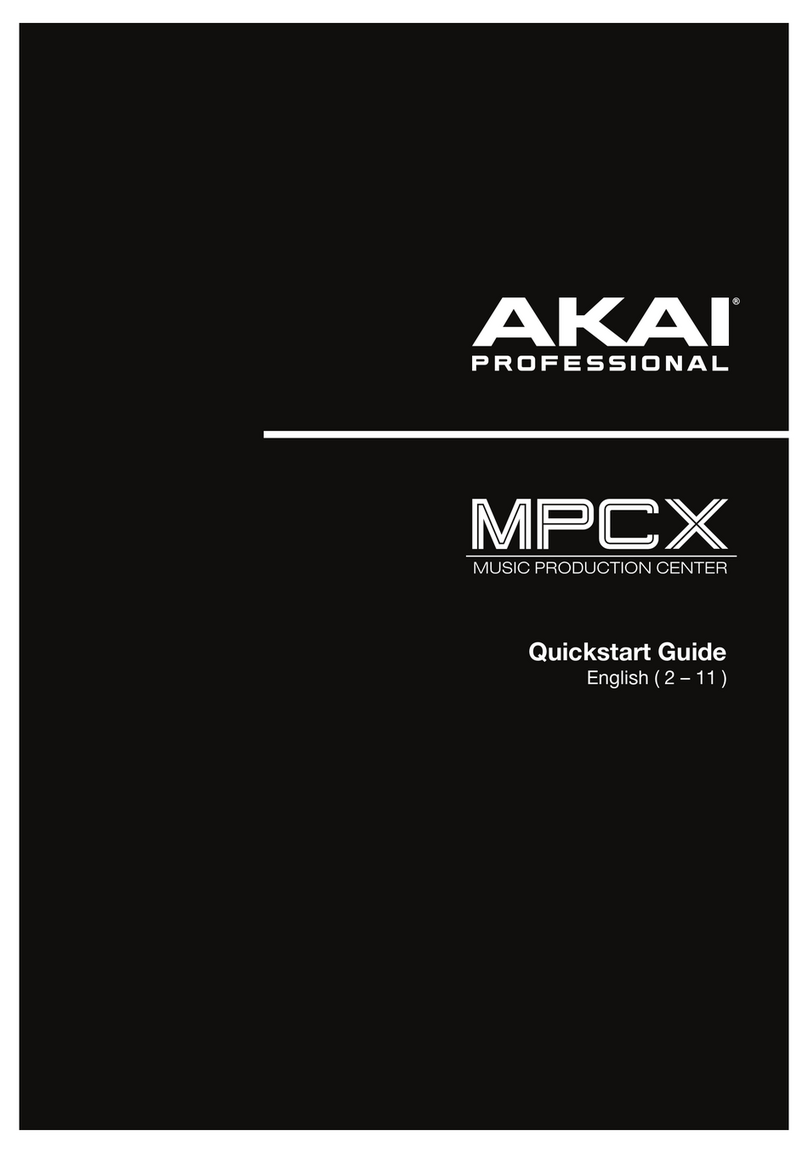 Akai MPCX quick start guide