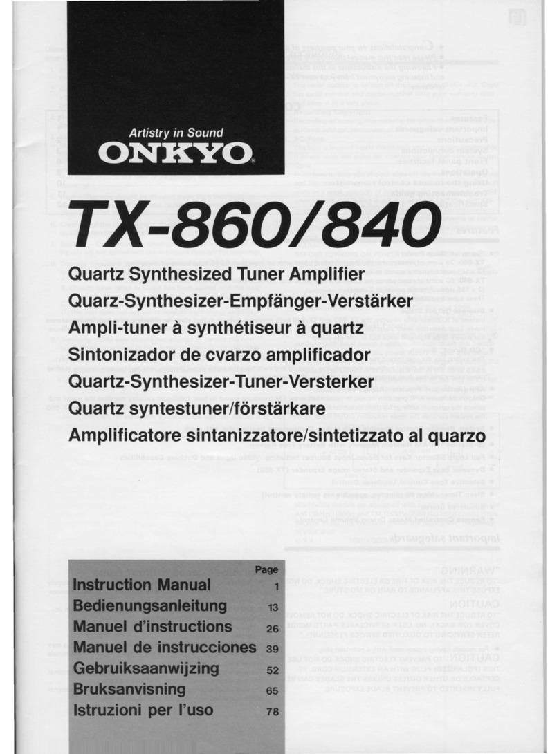 Onkyo TX-860 User manual