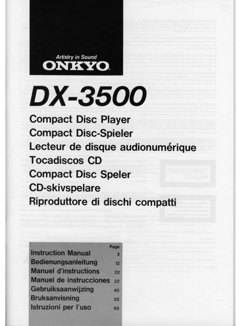 Onkyo DX-3500 User manual
