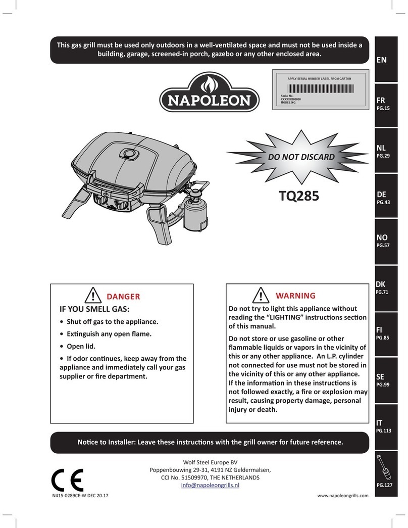 Napoleon TQ285 User manual