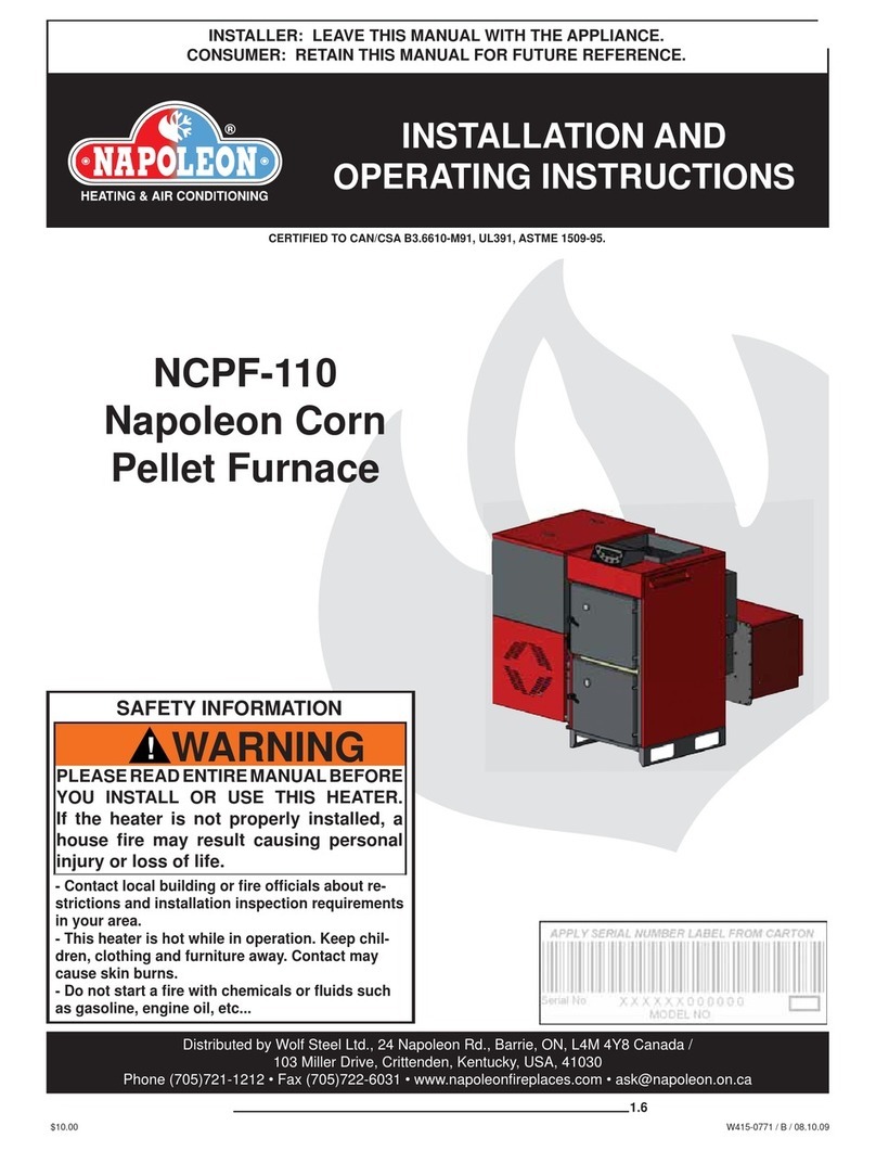 Napoleon NCPF-110 Installation and operating instructions Napoleon NCPF-110 Installation and operating instructions