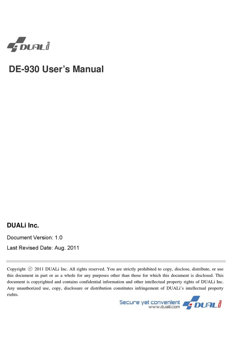 Duali DE-930 user manual