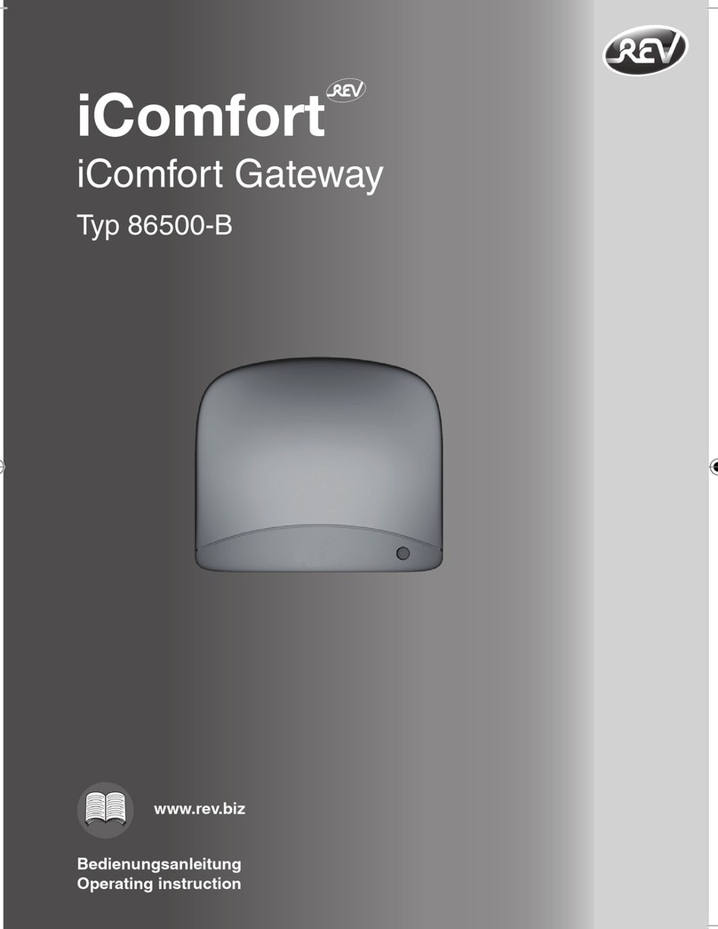 REV iComfort 86500-B Operating	 instruction