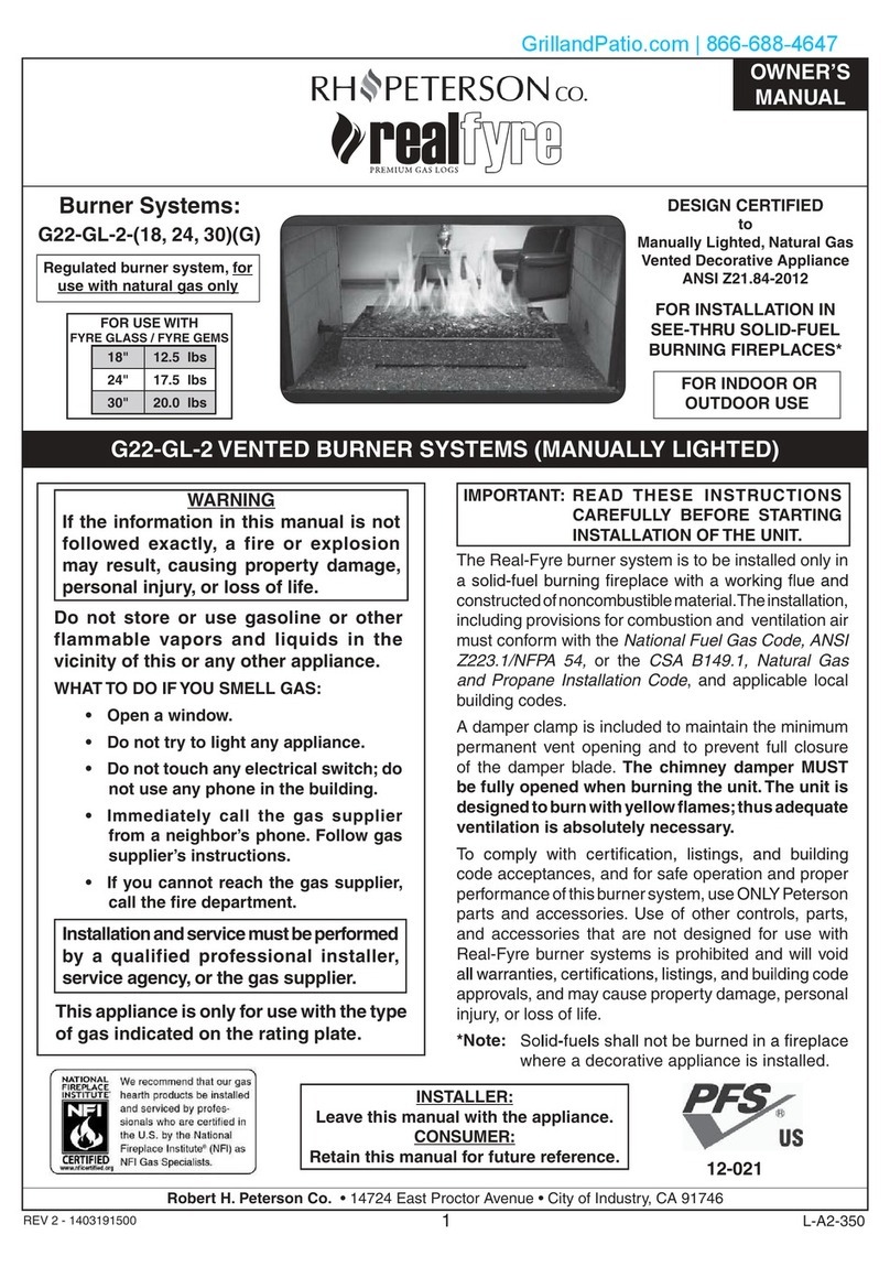 Real Fyre G22-GL-2-24 owner's manual