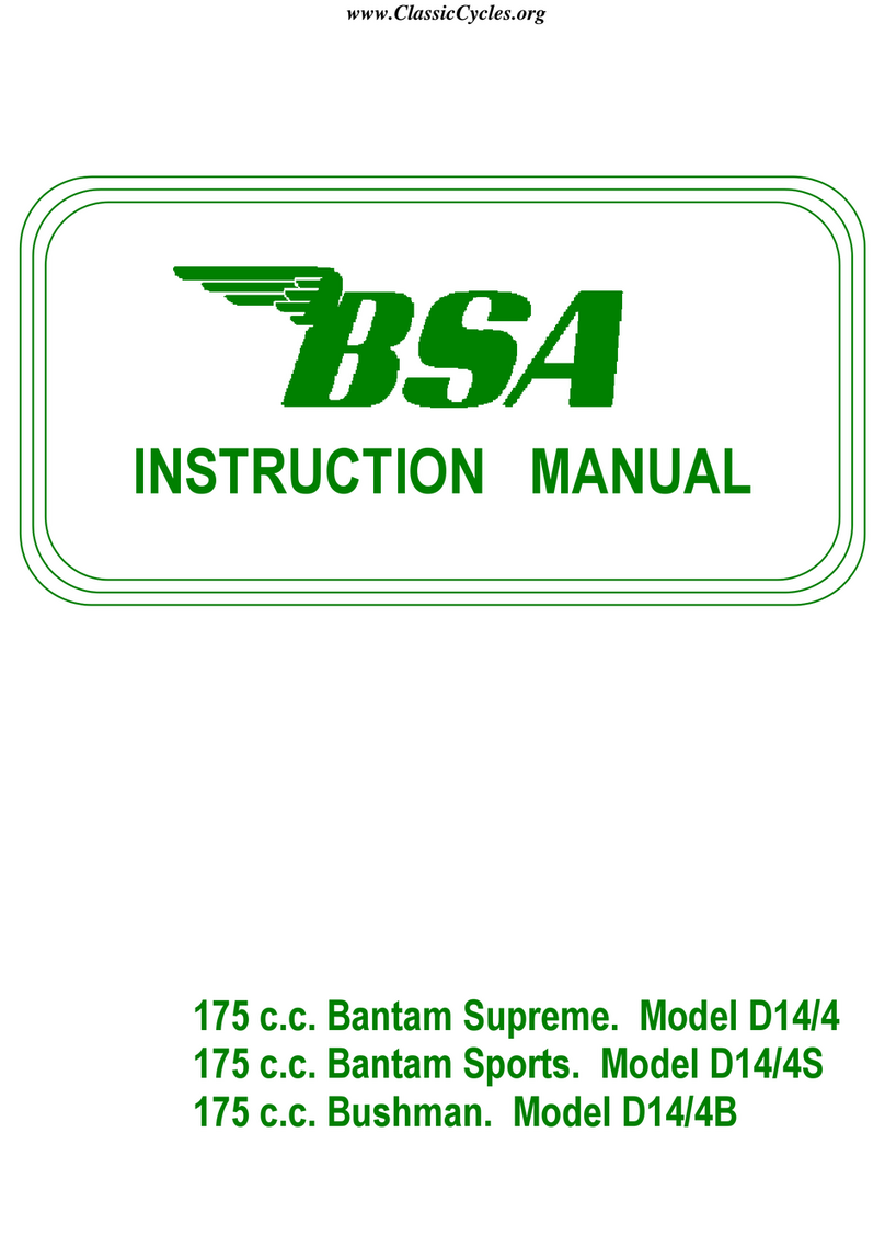 BSA D14/4 BANTAM SUPREME D14/4 BANTAM SPORTS User manual