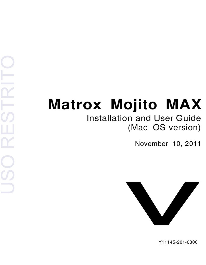 Matrox Mojito MAX User manual Matrox Mojito MAX User manual