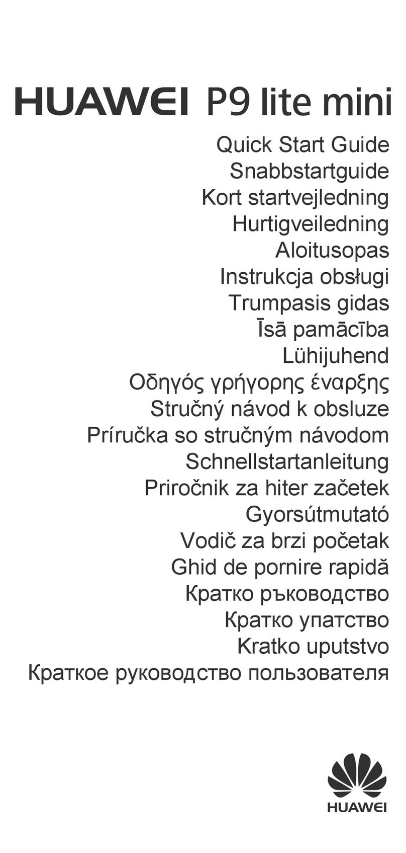 Huawei P9 lite mini User manual Huawei P9 lite mini User manual