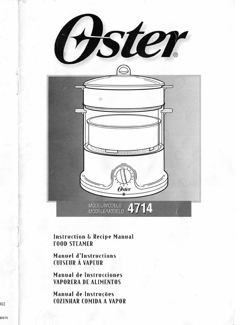 Oster 4714 Instruction/recipe booklet