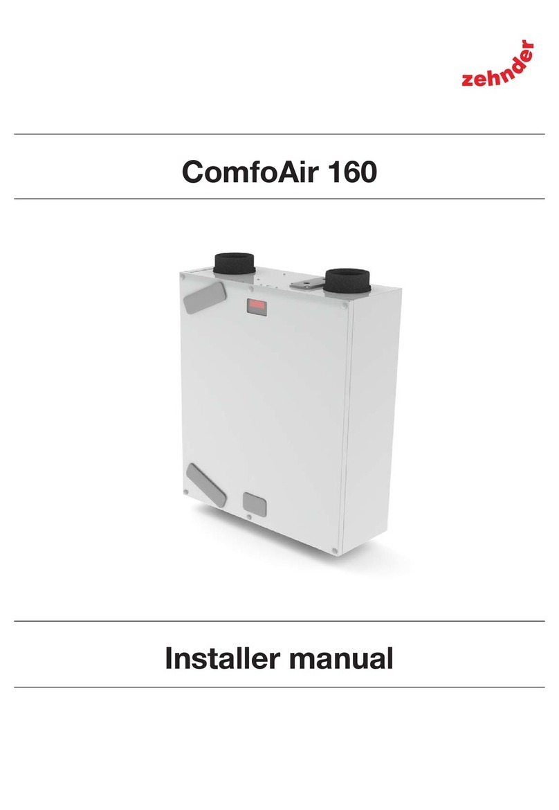 Zehnder Group ComfoAir 160 Installer manual